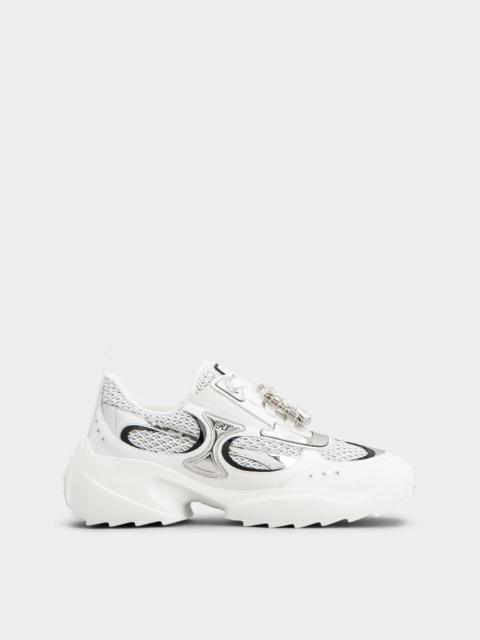 Roger Vivier Viv' on the Run Sneakers in leather and fabric