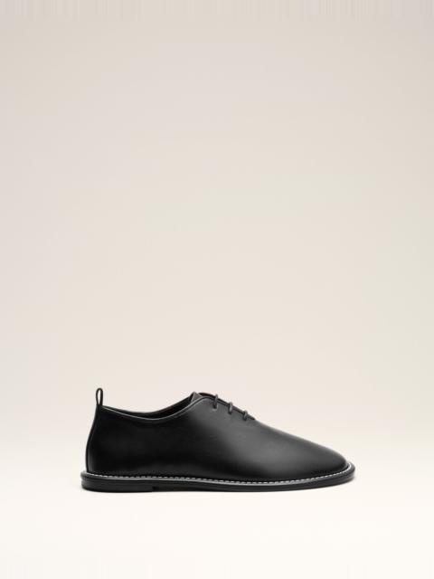 AMI Paris BLACK COW LEATHER MIDI DERBIES SHOES