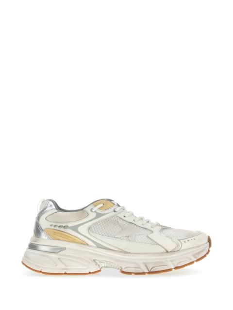 Golden Goose White mesh and leather Lightstar sneakers