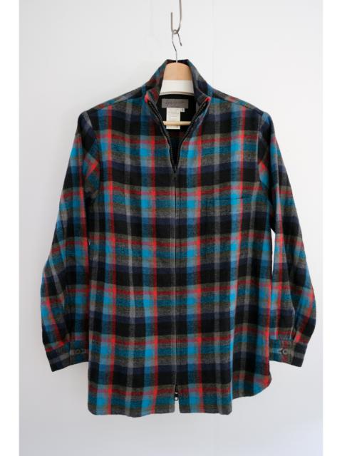 Yohji Yamamoto AW02 Wool Flannel Dual-Zip Plaid Shirt/Jacket