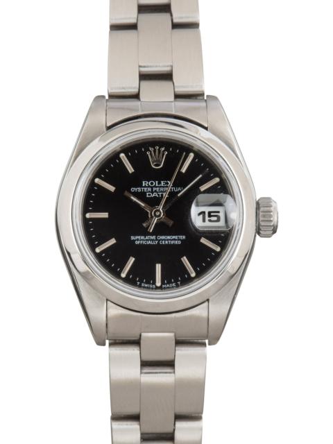 ROLEX Used Lady Rolex Date 69160 Black Dial