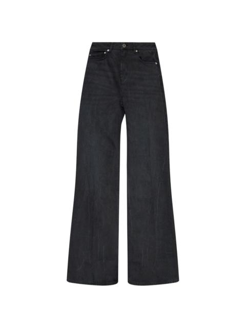 cotton wide-leg jeans