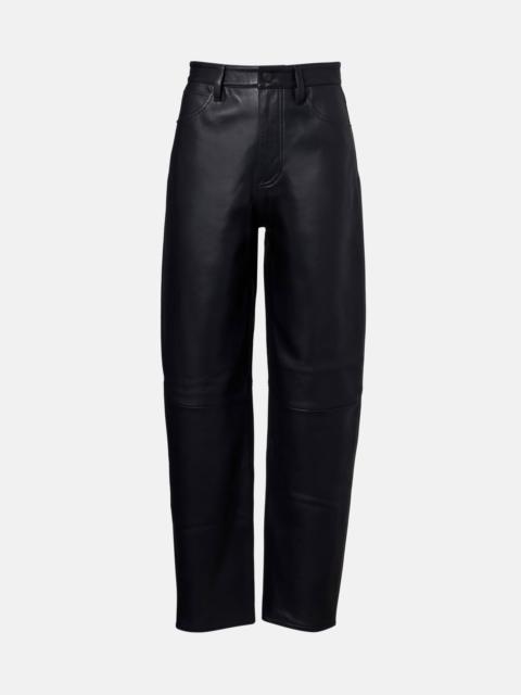 FRAME Neat leather straight pants