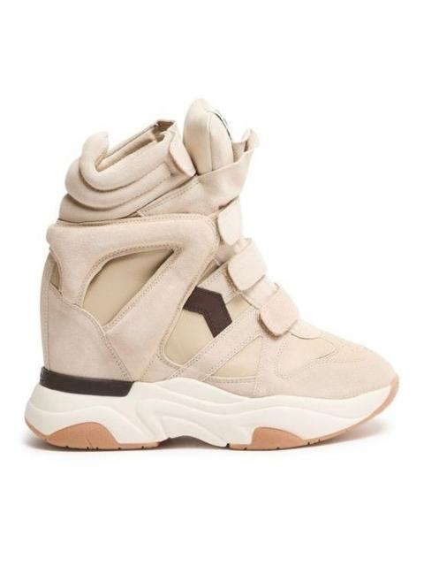 Isabel Marant ISABEL MARANT Balskee Beige Suede 40mm Heel Sneakers New & A