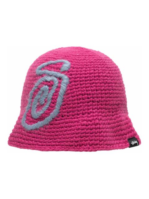 Stüssy Stussy Swirly S Knit Bucket Hat Berry