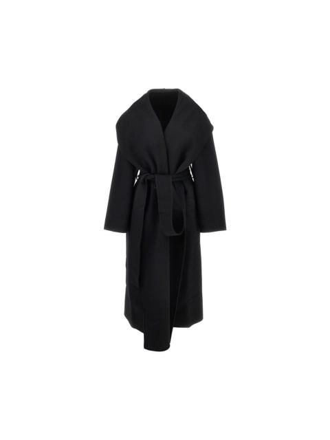 TOTEME Toteme Long Hooded Belted Coat Black