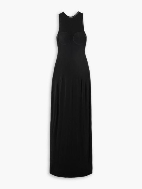 Jean Paul Gaultier Paneled tulle maxi dress