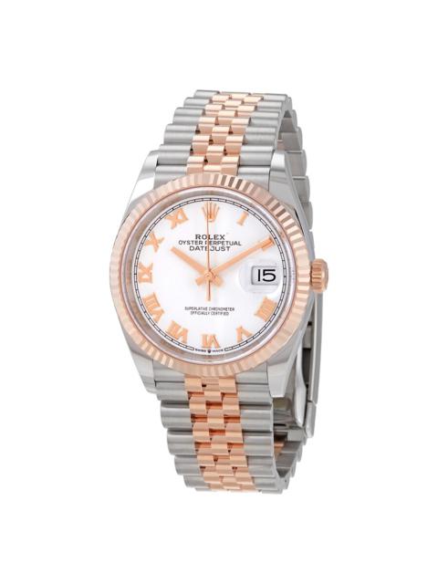 ROLEX Rolex Datejust 36 Automatic White Dial Men's Steel and 18kt Everose Gold Jubilee Watch 126231WRJ