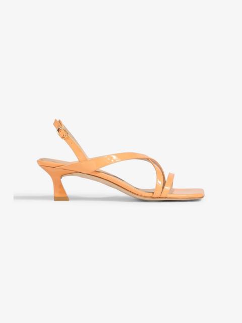 Stuart Weitzman Oasis 50 patent-leather slingback sandals