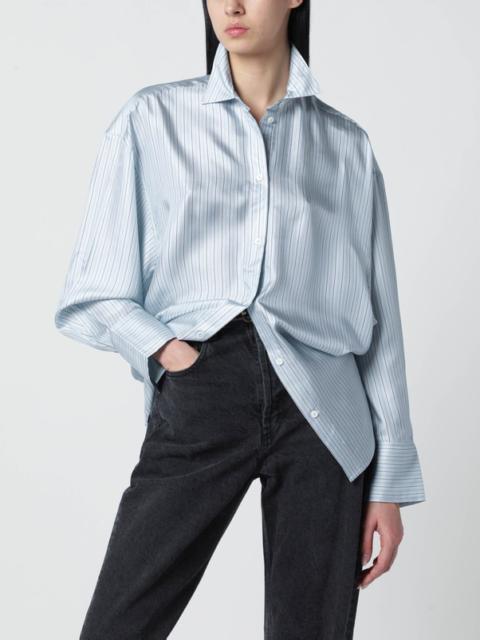 TOTEME Ice blue striped silk shirt