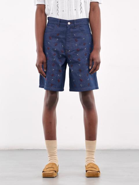Marni Embroidered Denim Shorts
