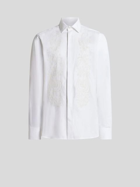 Etro COTTON SHIRT WITH FLORAL PAISLEY EMBROIDERY