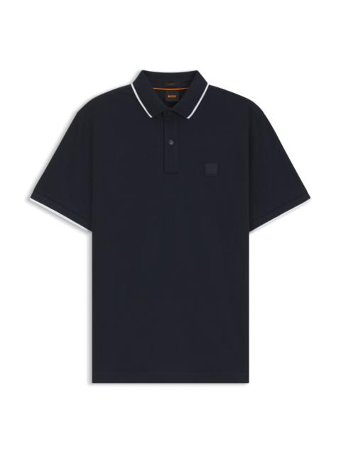 BOSS SLIM-FIT POLO SHIRT IN STRETCH-COTTON PIQUÉ