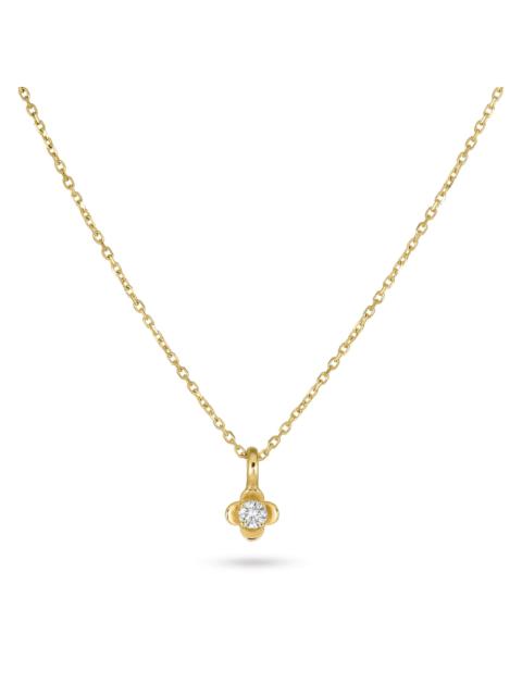 STONE AND STRAND Mini Diamond Clover Choker Necklace