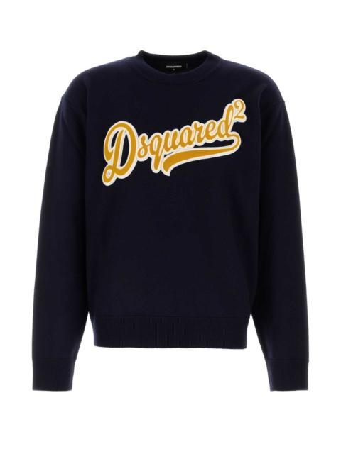 DSQUARED2 Dsquared Men Blue Wool Sweater