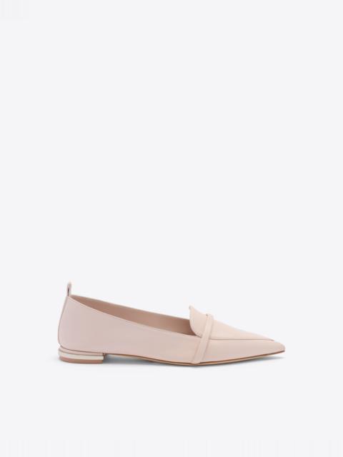 MALONE SOULIERS Dora Pale Pink Leather Loafers