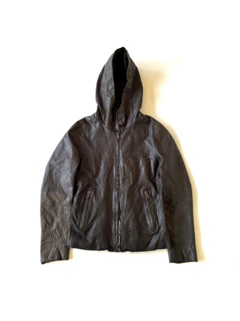 Other Designers Lui’s leather hooded jacket