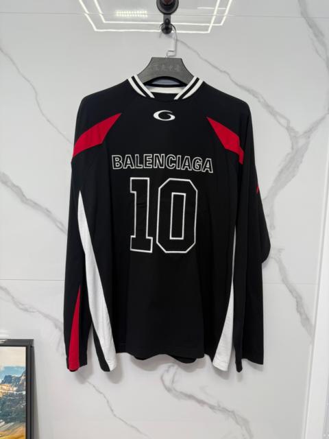 BALENCIAGA Balenciaga x NBA Black Red Oversized Long Sleeve Jersey