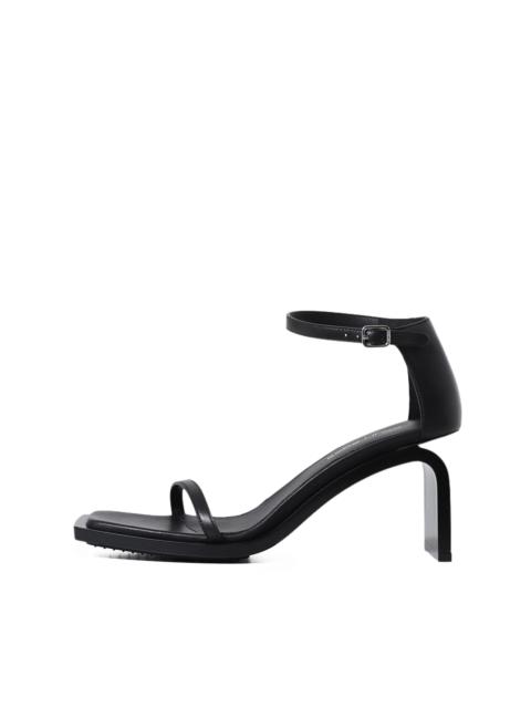 courrèges STREAM LEATHER SANDALS / BLK