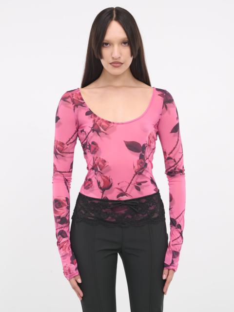 Blumarine Torchon Rose Bodysuit