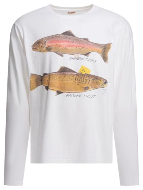 Kapital Kapital "two Trout Peckish Rainbow" T-shirt