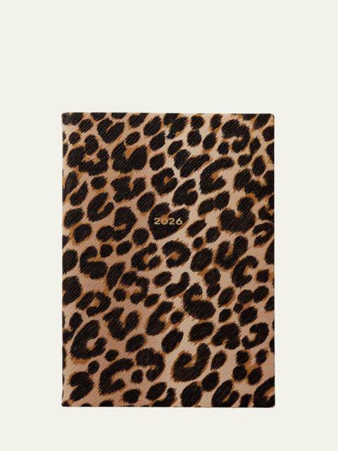 Smythson Panama 2026 Leopard-Printed Leather Soho Weekly Diary