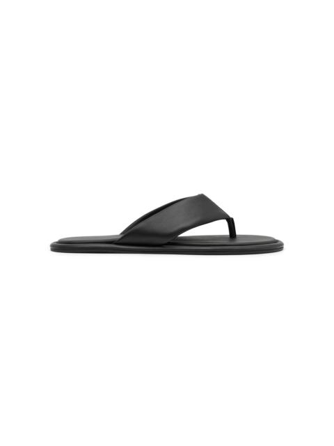 ST. AGNI Soft Leather Thong Slides black