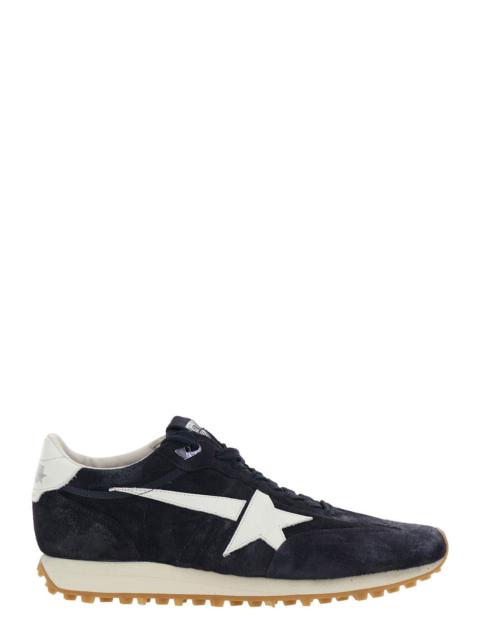 Golden Goose Golden Goose Men Sneakers Runnig Maratone With Leather And Blue Unisex