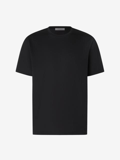 CORNELIANI Black crew neck pure cotton t-shirt