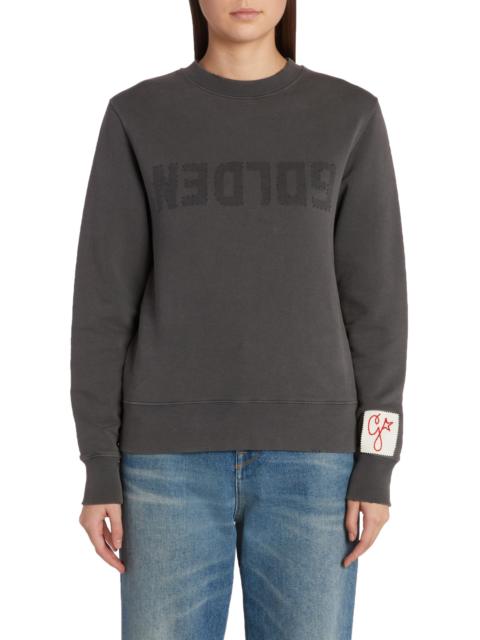 Golden Goose Distressed Logo Graphic Sweatshirt