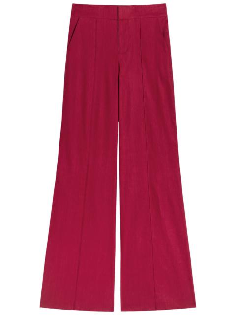 Alice + Olivia Alice + Olivia Dylan Linen-blend Wide-leg Trousers