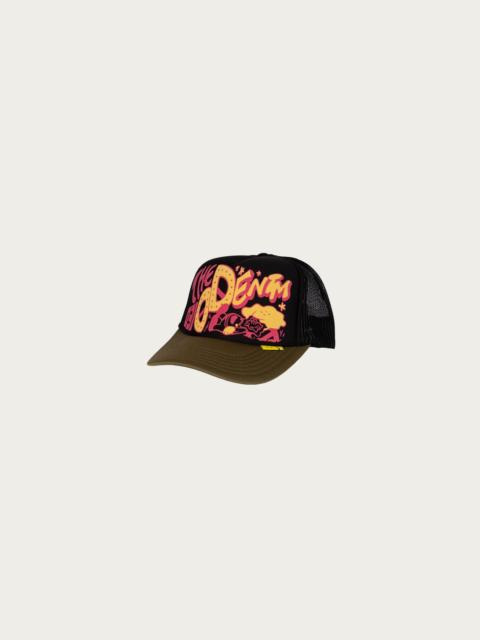 Kapital TH.D.D.Track Cap - Black/Olive