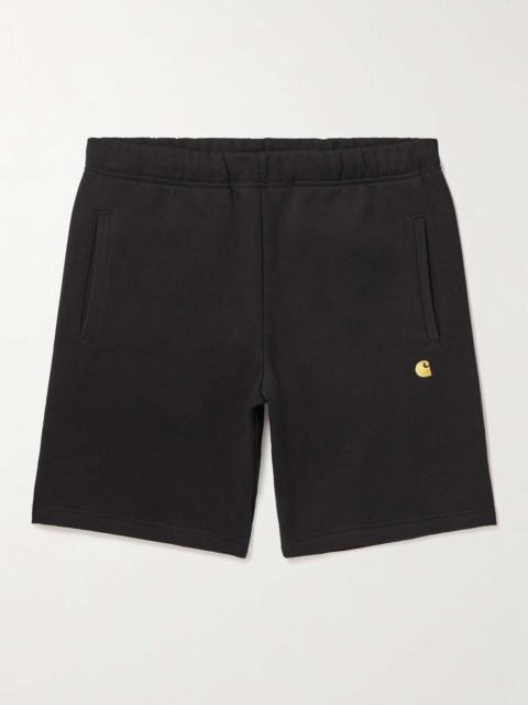 Chase Straight-Leg Logo-Embroidered Cotton-Blend Jersey Shorts