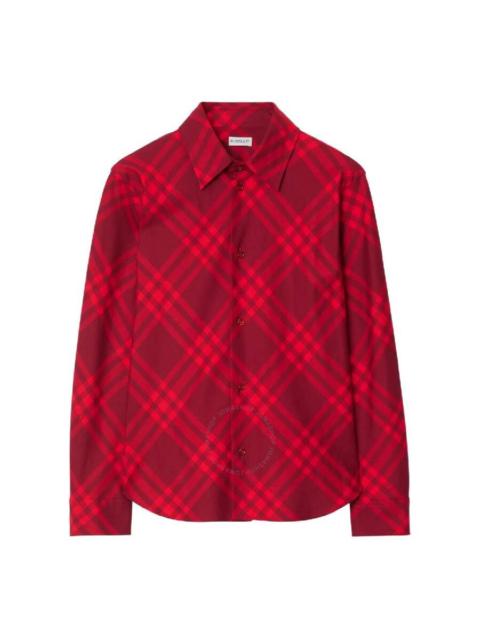 Burberry Check Pattern Long Sleeve Shirt