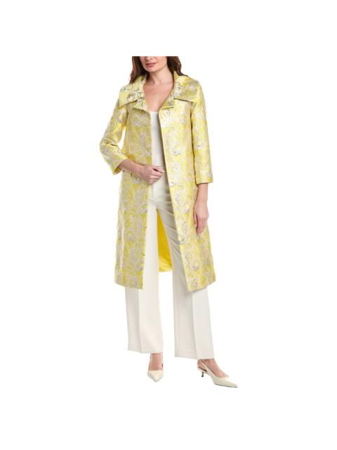 Valentino Valentino Jacquard Silk-Blend & Lined Coat