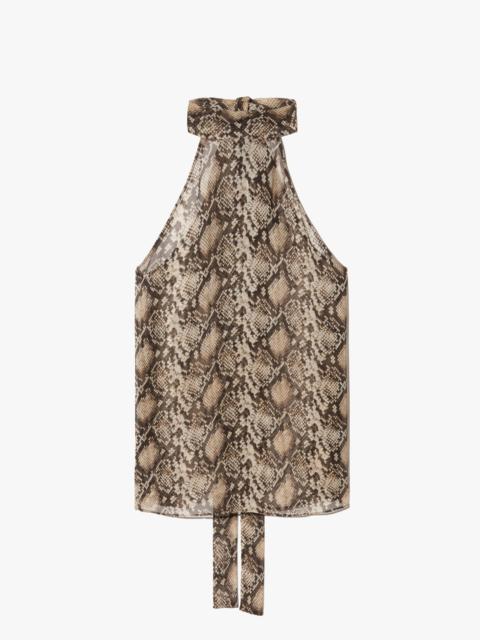 NILI LOTAN ALLA SILK HALTERNECK TOP