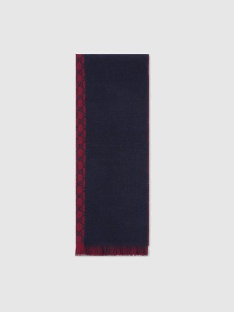 GUCCI GG wool jacquard scarf