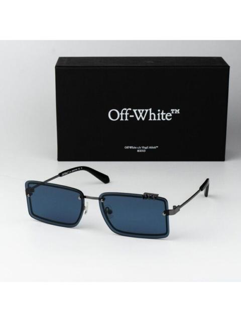 Off-White Off-White TAMPA Men Sunglasses Gunmetal Blue Rectangular OERI13N TAMPA 7745