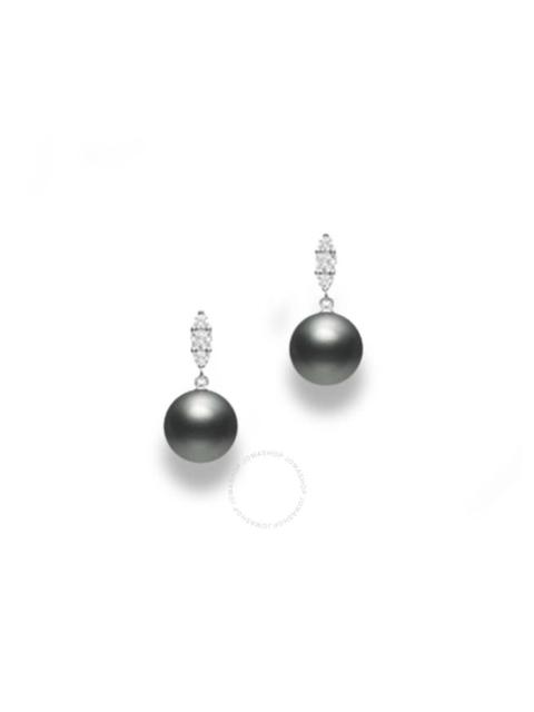 MIKIMOTO Mikimoto Morning Dew Black South Sea Cultured Pearl and Diamond Earrings - MEA10328BDXW