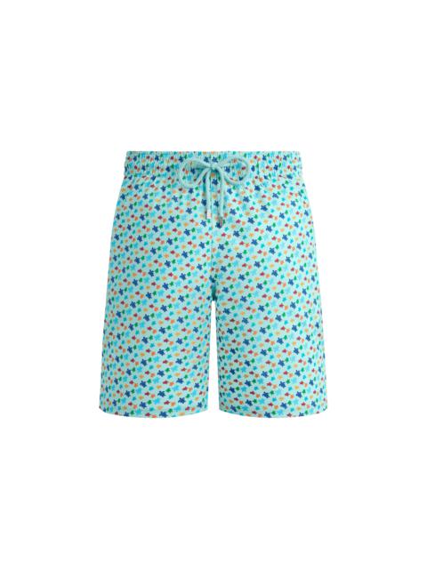 Vilebrequin Men Long Stretch Swim Trunks Micro Ronde Des Tortues Rainbow