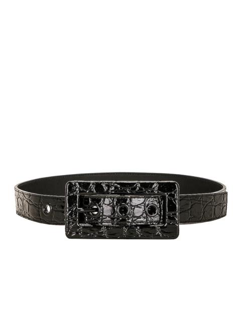 SAINT LAURENT Embossed Leather Belt