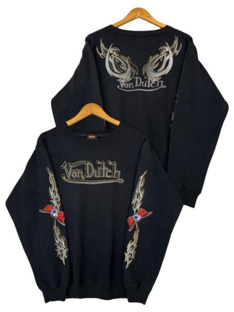 Other Designers Vintage Von Dutch Eye Flame Black Sweatshirt