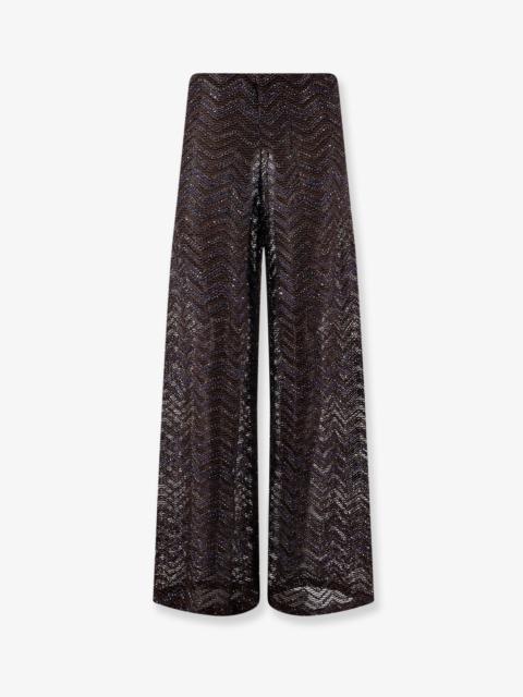 Missoni Missoni Women Viscose Blend Trousers With Chevron Pattern