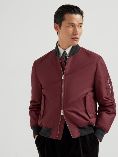Brunello Cucinelli Techno satin bomber jacket with Thermore® padding