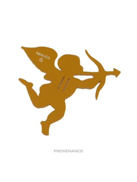 Hermès Hermes petit h Cupid Ribbon Charm - Yellow Leather