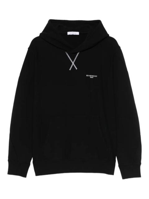 Givenchy Givenchy Men Couture Seam Fleece Hoodie With Givenchy Paris Embroidery