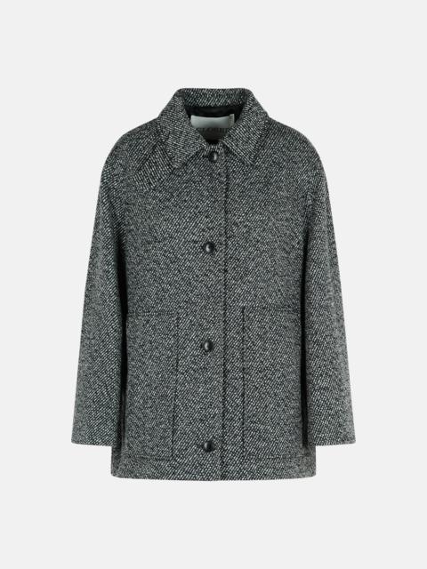 CLOSED MELANGE GREY WOOL BLEND COAT