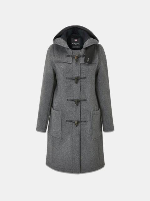GLOVERALL Women's Long Slim Fit Freda Duffle Coat Grey Black Watch