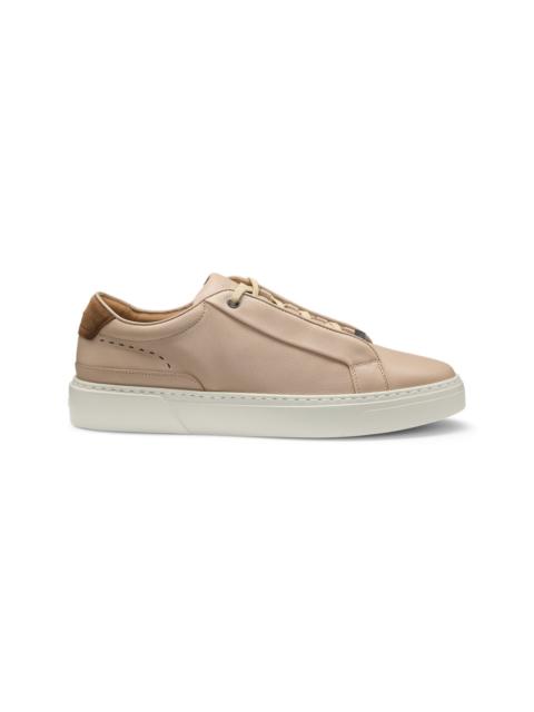 BOSS GARY LEATHER TRAINERS WITH SUEDE BACKTAB