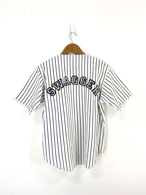 Other Designers Japanese Brand - $$ Sweagger Baseball Shirt Design Big Logo Stripe Design